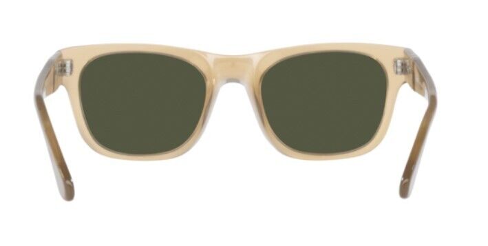 Persol 0PO3269S 116931 Beige Opal/Green Rectangle Unisex Sunglasses