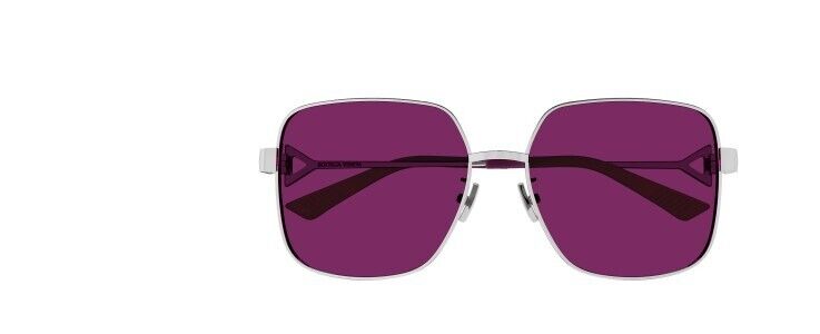 Bottega Veneta BV1199S 003 Silver/Violet Square Women's Sunglasses