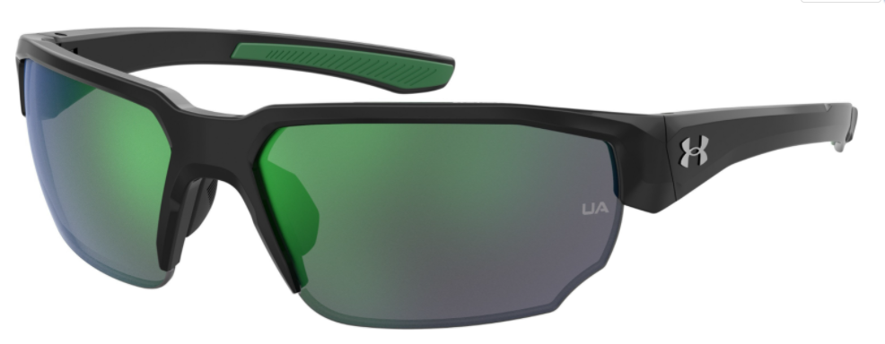 Under Armour Ua 0012/S 07ZJ/Z9 Black Green/Green Polarized Sunglasses