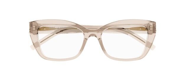 Saint Laurent SL M117 004 Nude/Transparent Cat-Eye Women's Eyeglasses