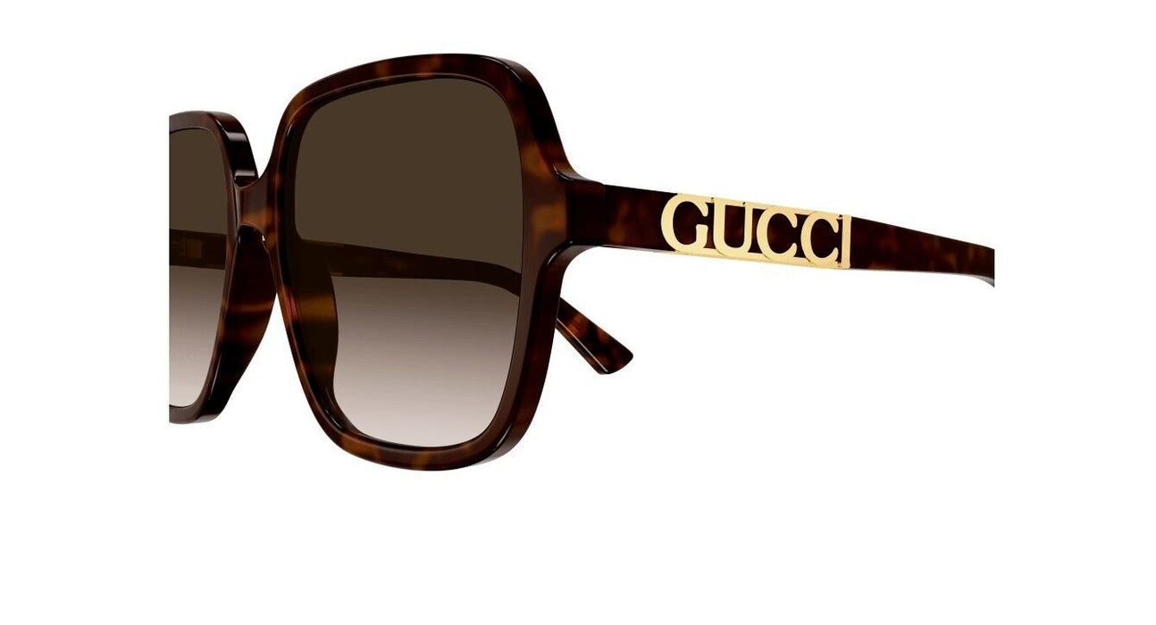 Gucci GG1189S 003 Havana/Gradient Brown Oversized Square Women's Sunglasses