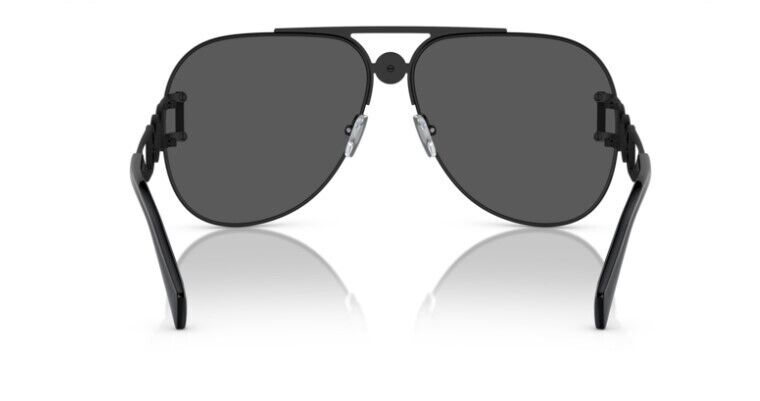 Versace 0VE2255 126187 - Matte black / Dark Grey Wide Men's Sunglasses