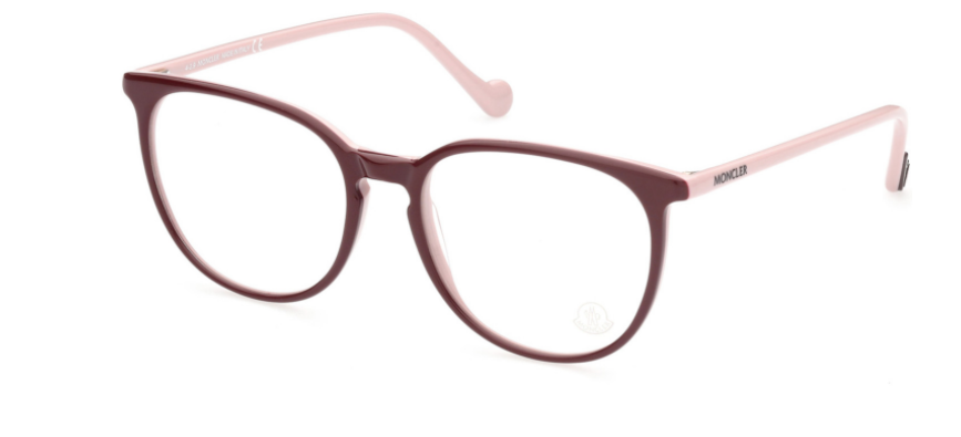 Moncler ML 5089 083 Violet/Light Pink Round Women's Eyeglasses