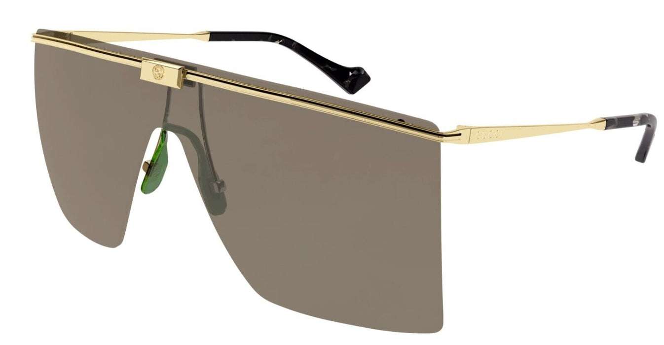 Gucci GG1096S 002 Gold/Brown Oversize Men's Sunglasses