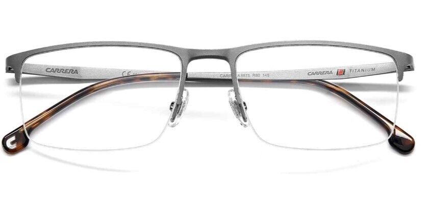 Carrera 8875 0R80 Matte Ruthenium Rectangle Men's Eyeglasses