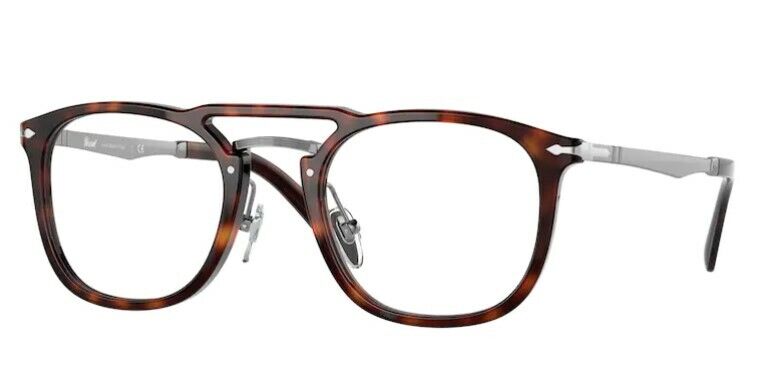 Persol 0PO3265V 24 Brown Havana/ Grey Silver Rectangle Men's Eyeglasses