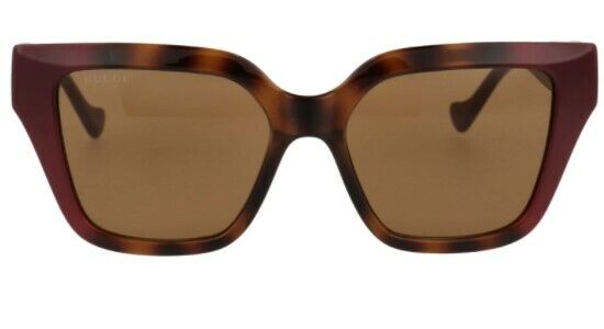 Gucci GG 1023S-009 Havana Burgundy/Brown Cat-Eye Women Sunglasses