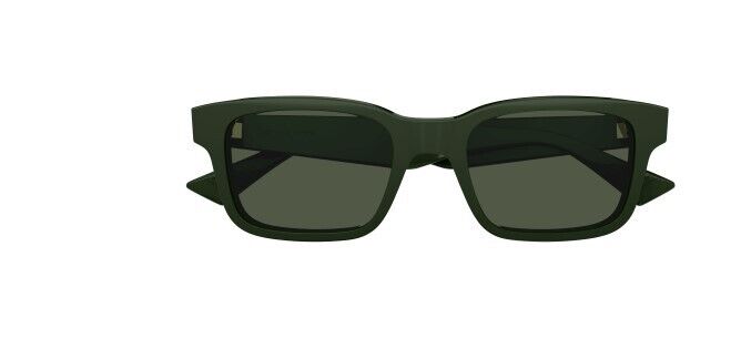 Bottega Veneta BV1146S 003 Green/Green Rectangular Men's Sunglasses