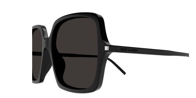 Saint Laurent SL 591 001 Black Oversized Square Women's Sunglasses
