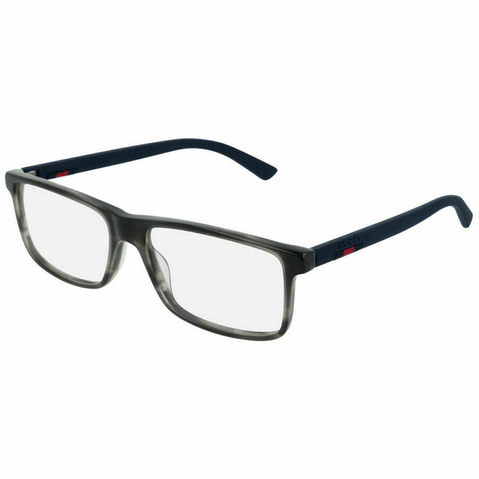 Gucci GG 0424O 007 Gray Havana/Blue men's Eyeglasses