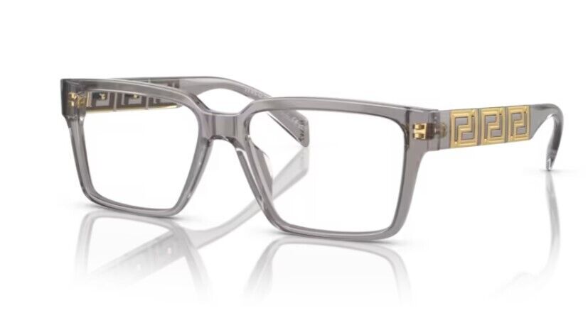 Versace 0VE3339U 5406 Matte blue Opal grey/Clear Rectangle 55MM Men's Eyeglasses