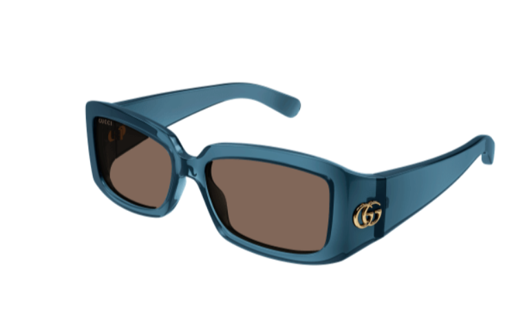 Gucci GG1403S 003 Blue/Brown Rectangle Women's Sunglasses