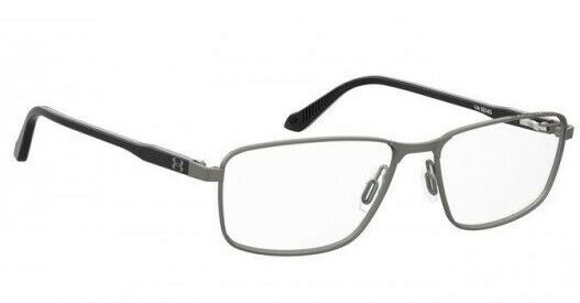 Under Armour Ua 5034/G 05MO/00 Black Ruthenium Rectangle Metal Unisex Eyeglasses
