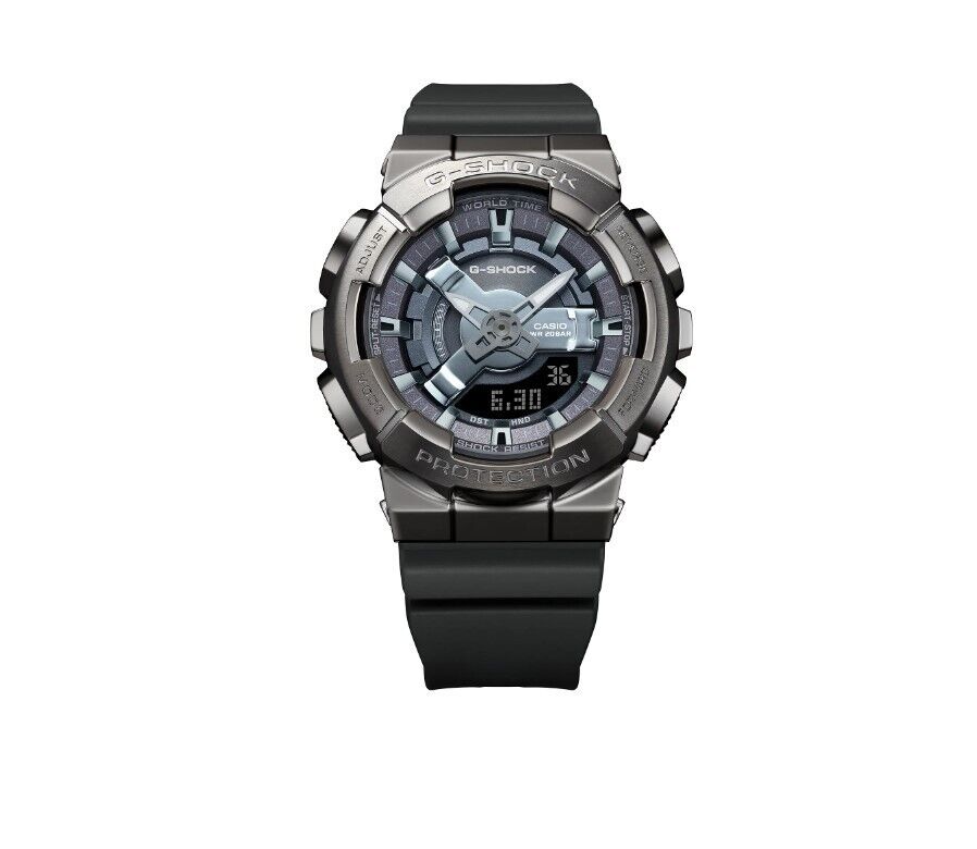 Casio G-Shock Analog-Digital Metallic Gray Accents Women's Watch GMS110B-8A