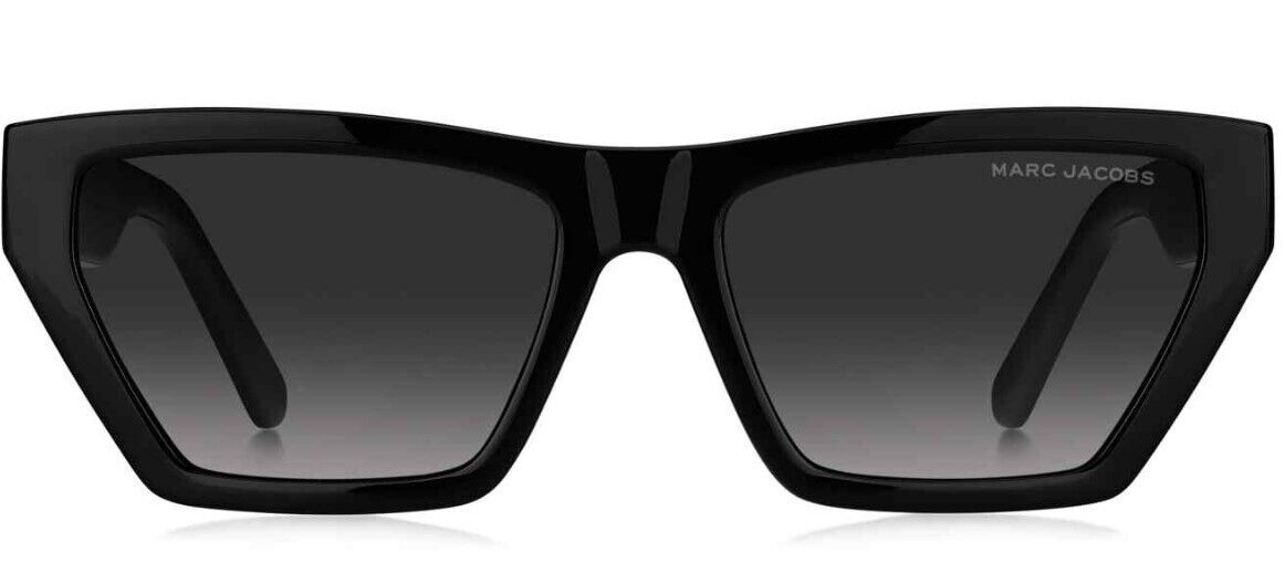 Marc Jacobs MARC-657S 0807/9O Black/Grey Shaded Rectangle Women's Sunglasses