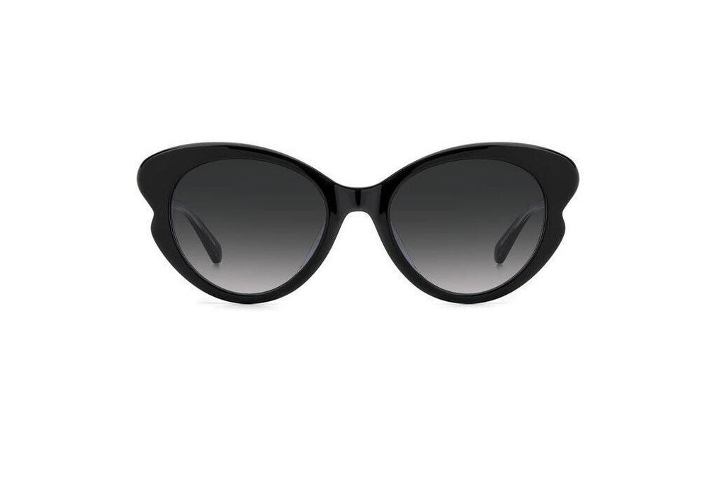 Kate Spade Elina/G/S 0807/9O Black/Grey Shaded Cat Eye Women's Sunglasses
