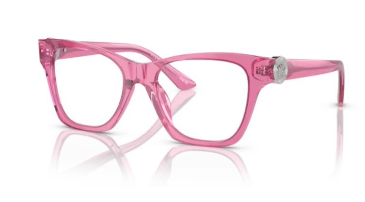 Versace 0VE3341U 5421 Transparent pink Soft Square Women's Eyeglasses