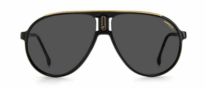 Carrera Champion 65 0807/IR Black/Gray Unisex Aviator Sunglasses