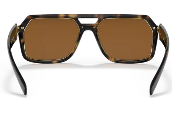 Versace 0VE4399 108/73 - Havana Dark Brown Rectangular 58MM Men's Sunglasses