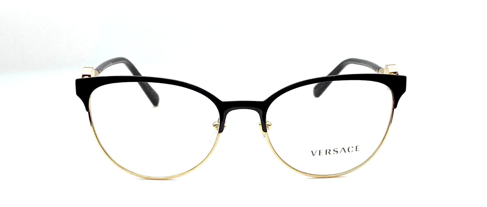 Versace VE1271 1433 Black/Gold Cat-Eye 54mm Women's Eyeglasses