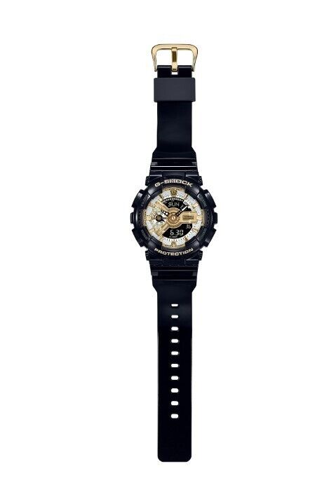 Casio G-Shock Analog-Digital Shining Gold/Silver Dial Women's Watch GMAS110GB-1A