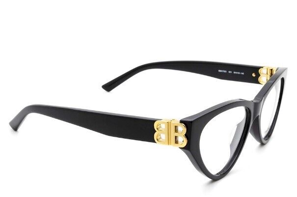 Balenciaga BB0172O 001 Black/Black Cat-Eye Full-Rim Women's Eyeglasses