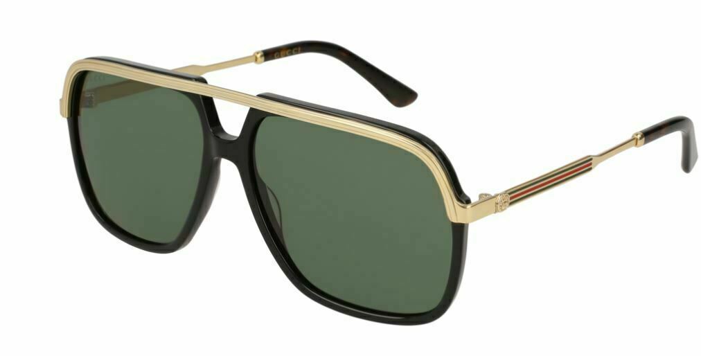 Gucci GG 0200 S 001 Black/Gold Sunglasses
