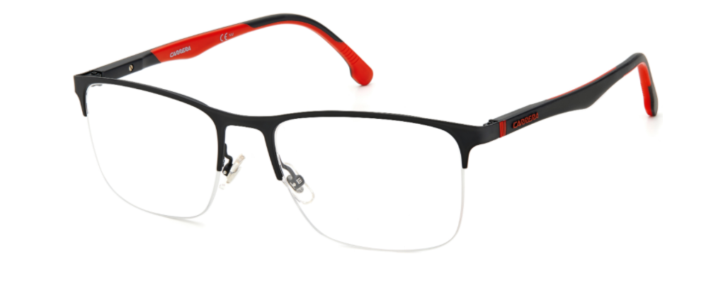 Carrera 8861 0003 Matte Black Rectangle Men's Eyeglasses