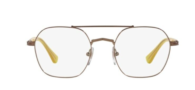 Persol 0PO2483V 1107 Brown/ Yellow Transparent Irregular Unisex Eyeglasses