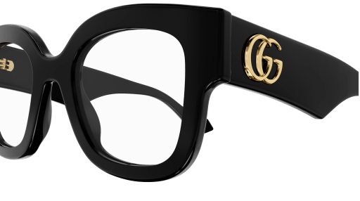 Gucci GG1423O-001 Black Rectangular Women's Eyeglasses