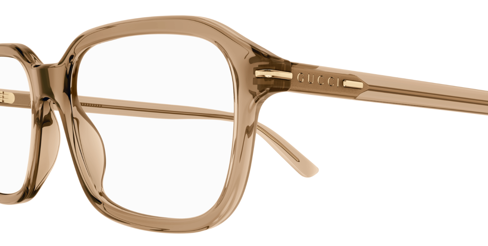 Gucci GG1446O 004 Brown Rectangular  Men's Eyeglasses