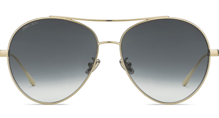 Jimmy Choo Noria/F/S J5G/9O Gold/Dark Gray Mirrored Women's Sunglasses