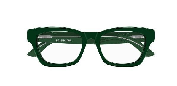 Balenciaga BB0242O 003 Green Cat-Eye Unisex Eyeglasses