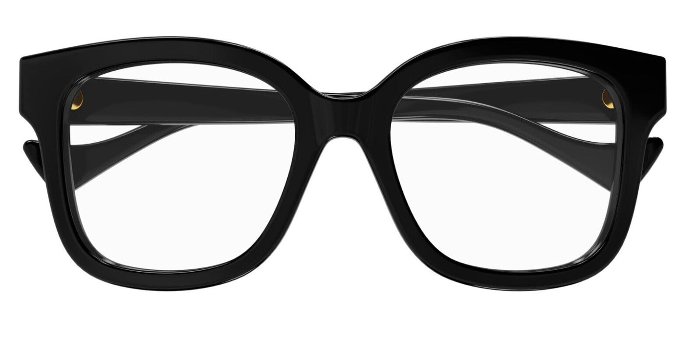 Gucci GG1258O 004 Black Rectangular Women's Eyeglasses