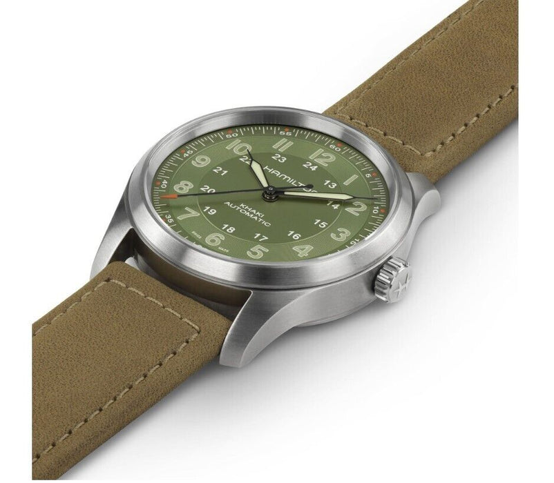Hamilton Khaki Field Titanium Automatic Green Dial Men's Watch H70205860