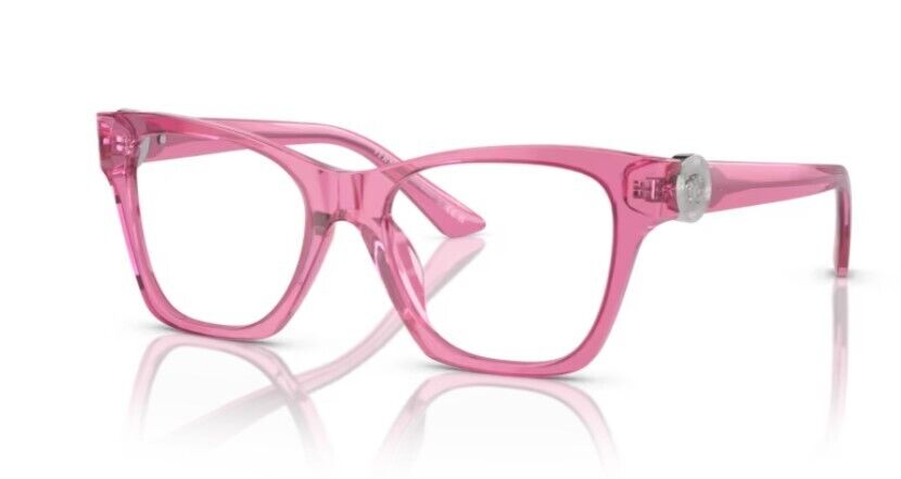 Versace 0VE3341U 5421 Pink/Clear Soft Square 52 mm Women's Eyeglasses