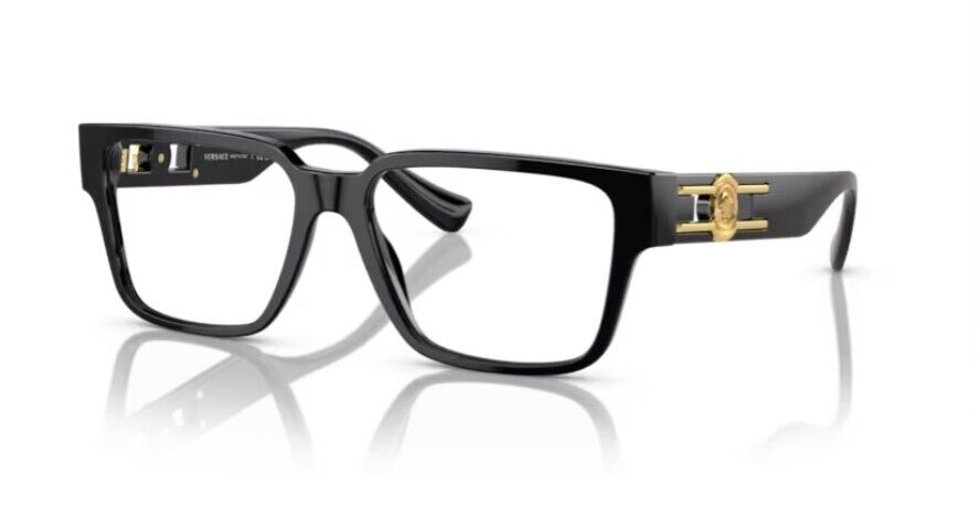 Versace  0VE3346 GB1 Black/Clear Rectangle 55 mm Men's Eyeglasses