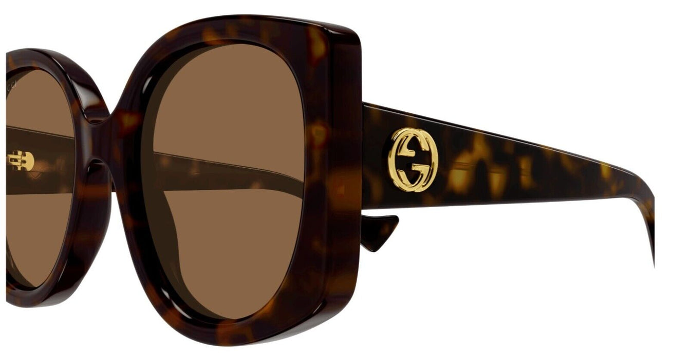 Gucci GG1257S 002 Havana/Brown Oversize Women's Sunglasses