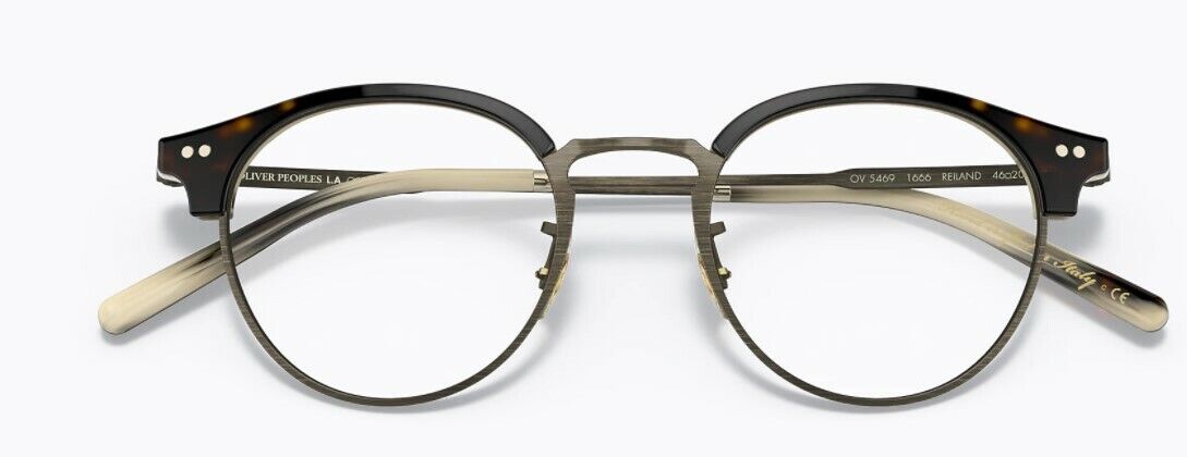 Oliver Peoples 0OV5469 Reiland 1666 Antique Gold/362/Horn Unisex Eyeglasses