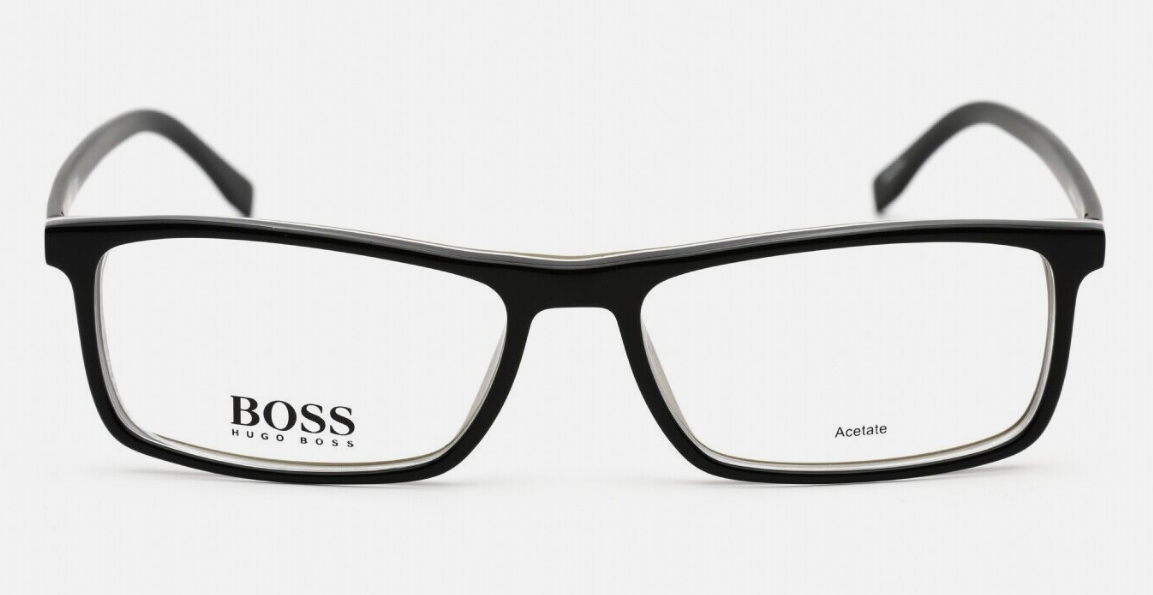 Boss by Hugo BOSS 0765 QHI Black Rectangle Men's Eyeglasses