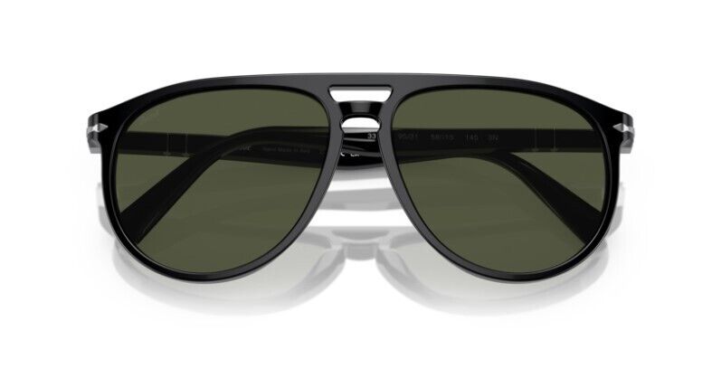 Persol 0PO3311S 95/31 Black/Green Unisex Sunglasses