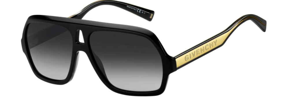 Givenchy 7200/S 0807 Black Navigator Unisex Sunglasses