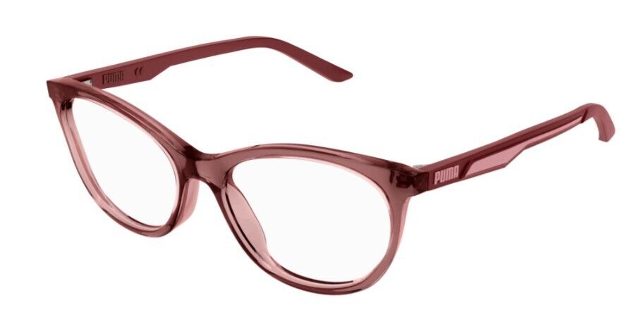 Puma PJ0062O 002 Brown-Brown Cat-Eye Full-Rim Junior Eyeglasses