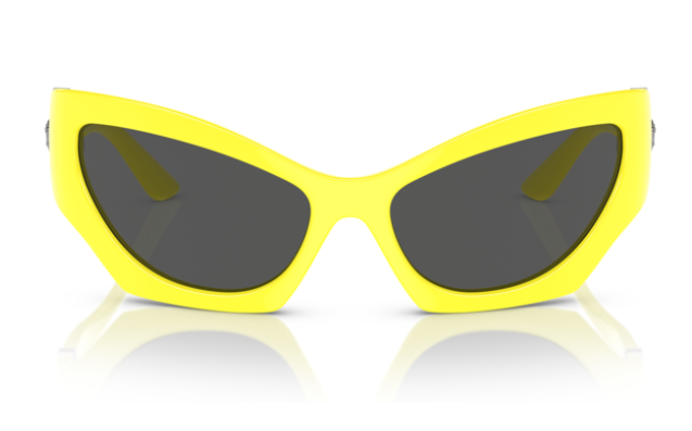 Versace VE4450 541887 Yellow /Dark Grey Cat-Eye Women's Sunglasses