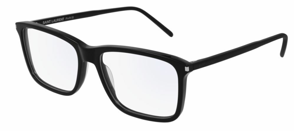 Saint Laurent SL 454 001 Black Rectangle Men's Eyeglasses