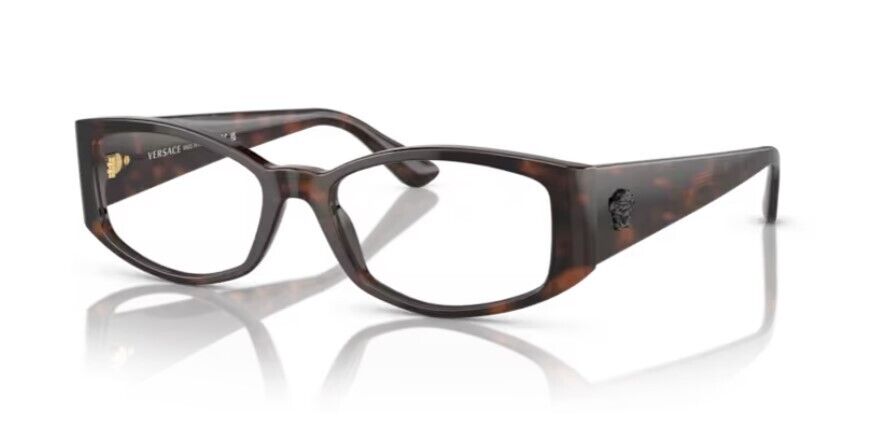 Versace 0VE3343F 5429 Havana /Clear Soft Rectangle Women's Eyeglasses