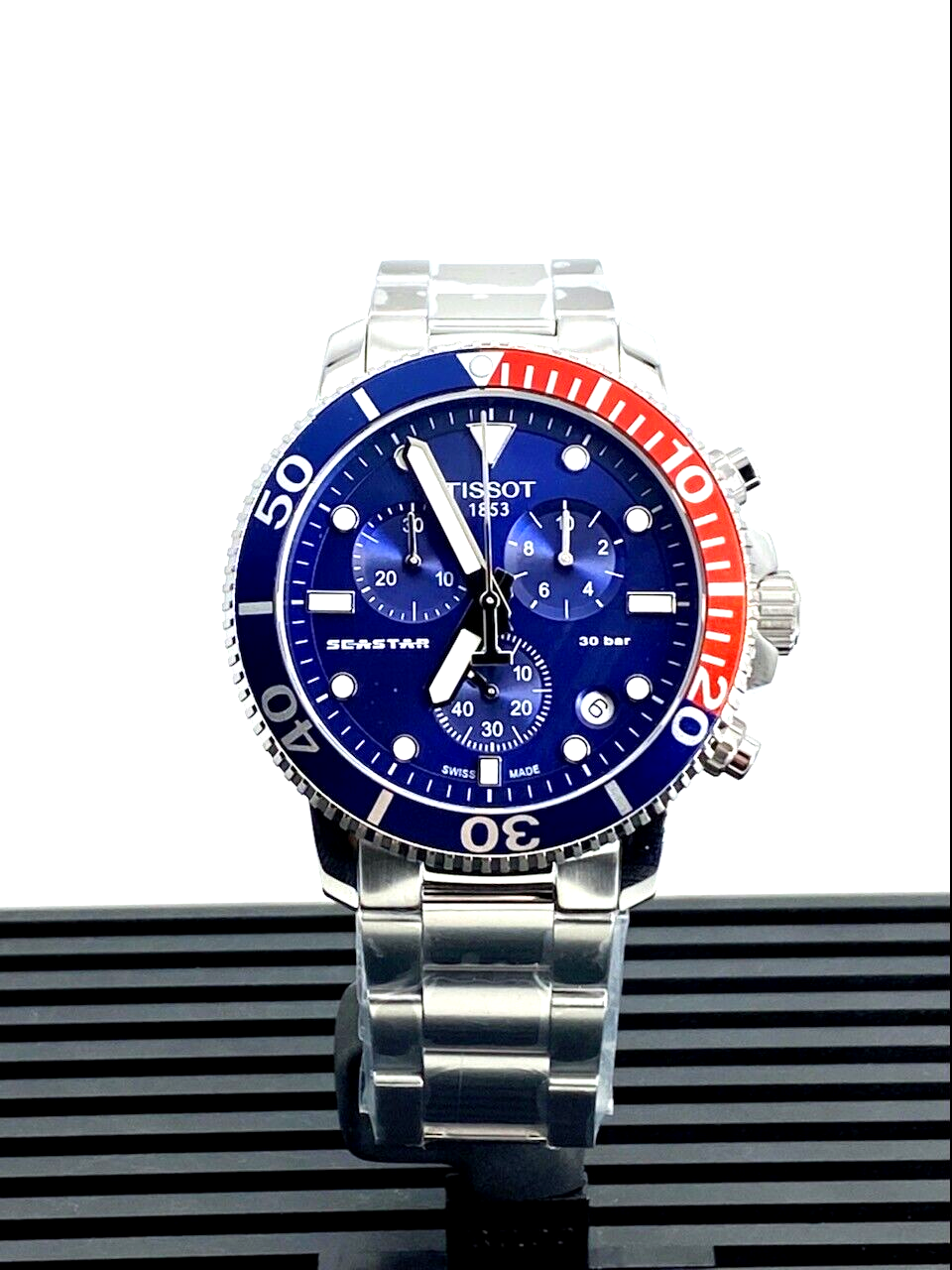 Tissot Seastar 1000 Quartz Chrono Gradient Blue Dial Men Watch T1204171104103