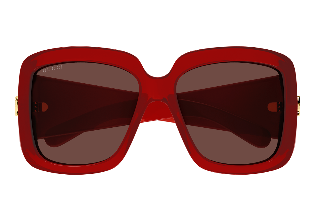 Gucci GG1402S 003 Burgundy/Brown Oversized Square Women's Sunglasses