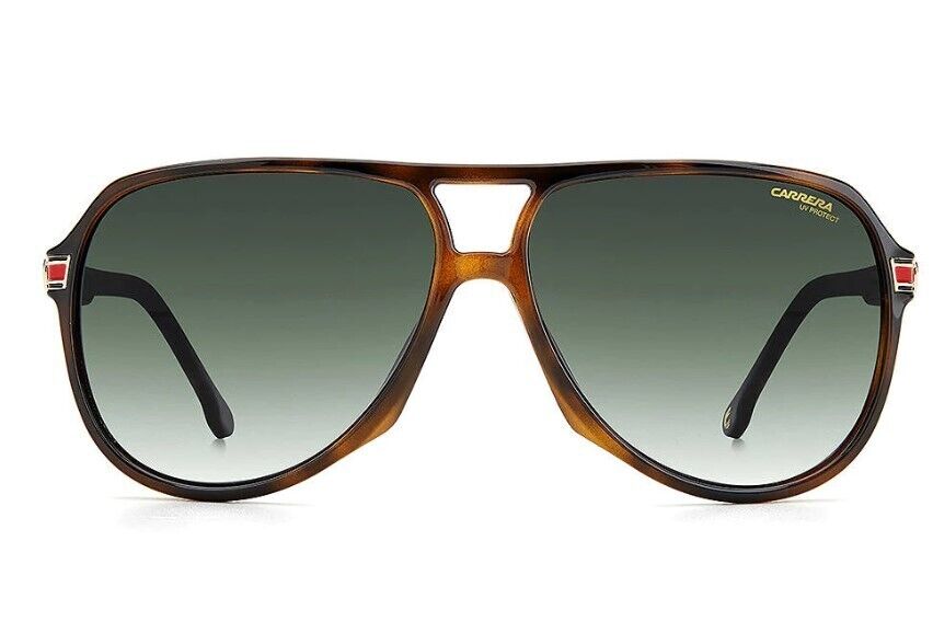 Carrera 1045/S 0086/9K Havana/Green Shaded Full-Rim Unisex Men's Sunglasses