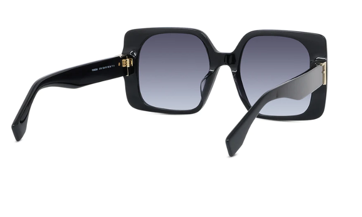 Fendi FIRST FE 40036U 01W Black/Blue Gradient Oversize Square Women's Sunglasses